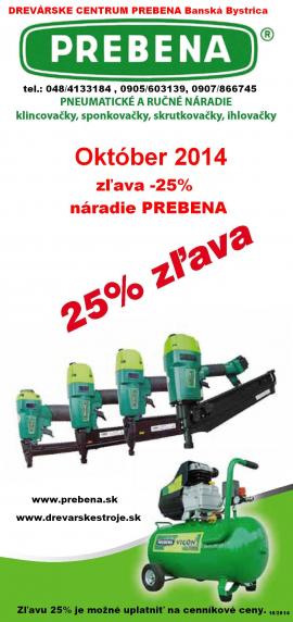 -25% zľava na náradie PREBENA