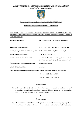 Verejná dražba dreva - Mestský podnik lesov Medzev, s. r. o.