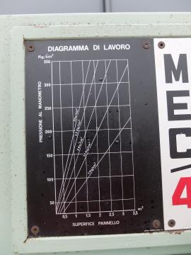 Dyhovací lis ITALPRESSE 2500x1300mm plošný vodné ohrievanie