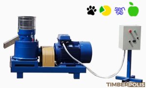 Peletovaci lis dřevěných pilin 7,5 kW + mini šnek.