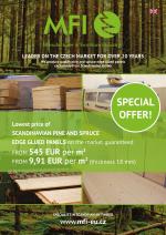 Solid wood panel Continuous |  Large panels | MFI