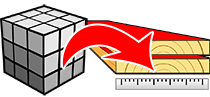 Lumber area calculator by volume and dimensions