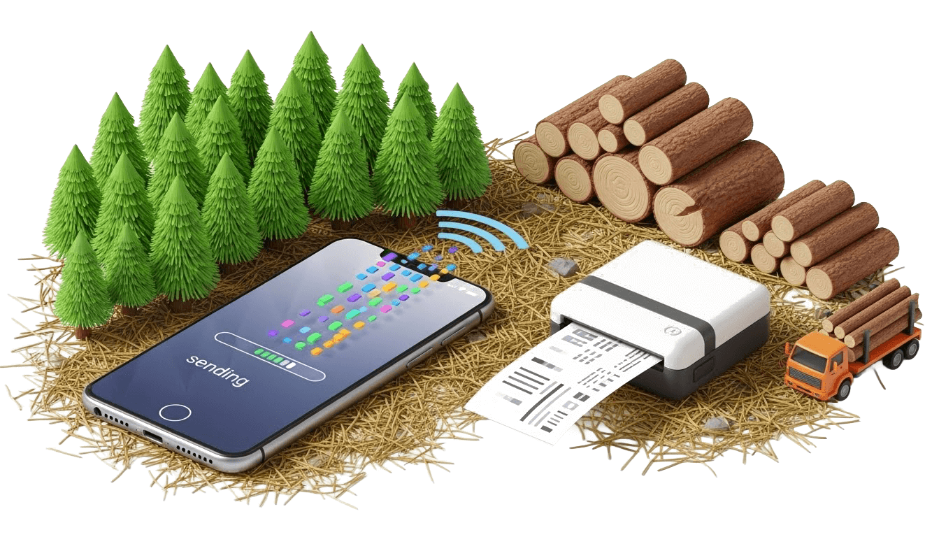 Printing documents directly from the mobile application